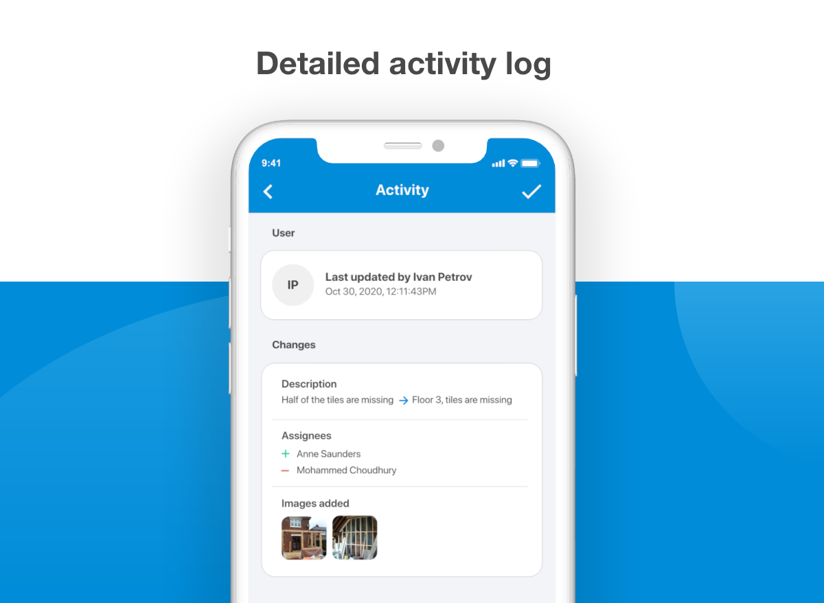 Activity log
