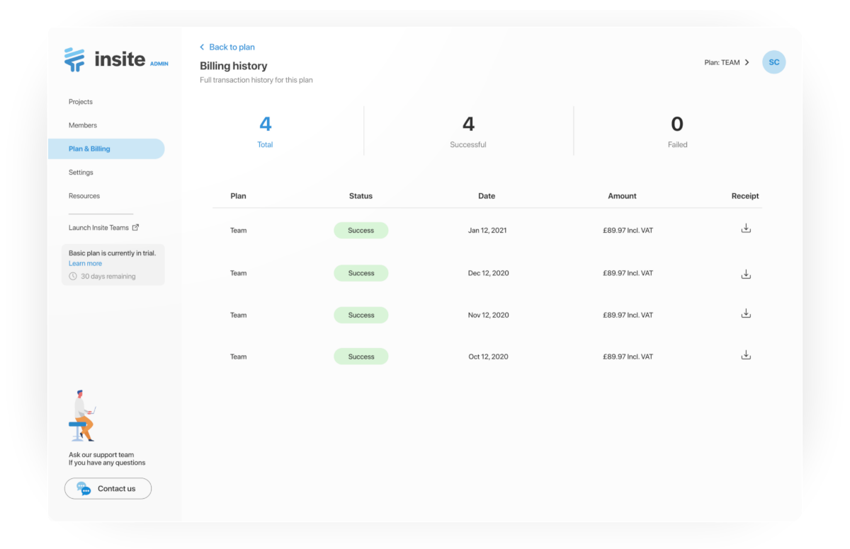 Billing & payments