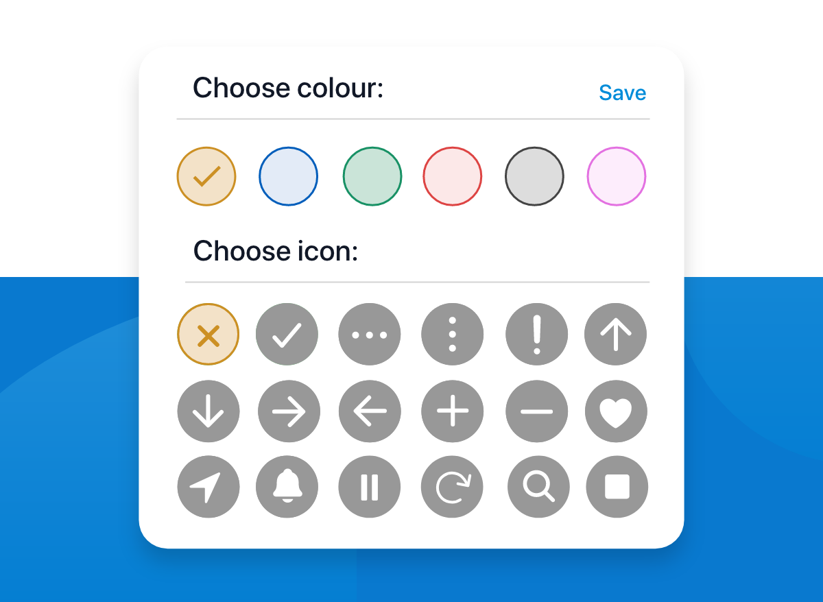 Customise your options