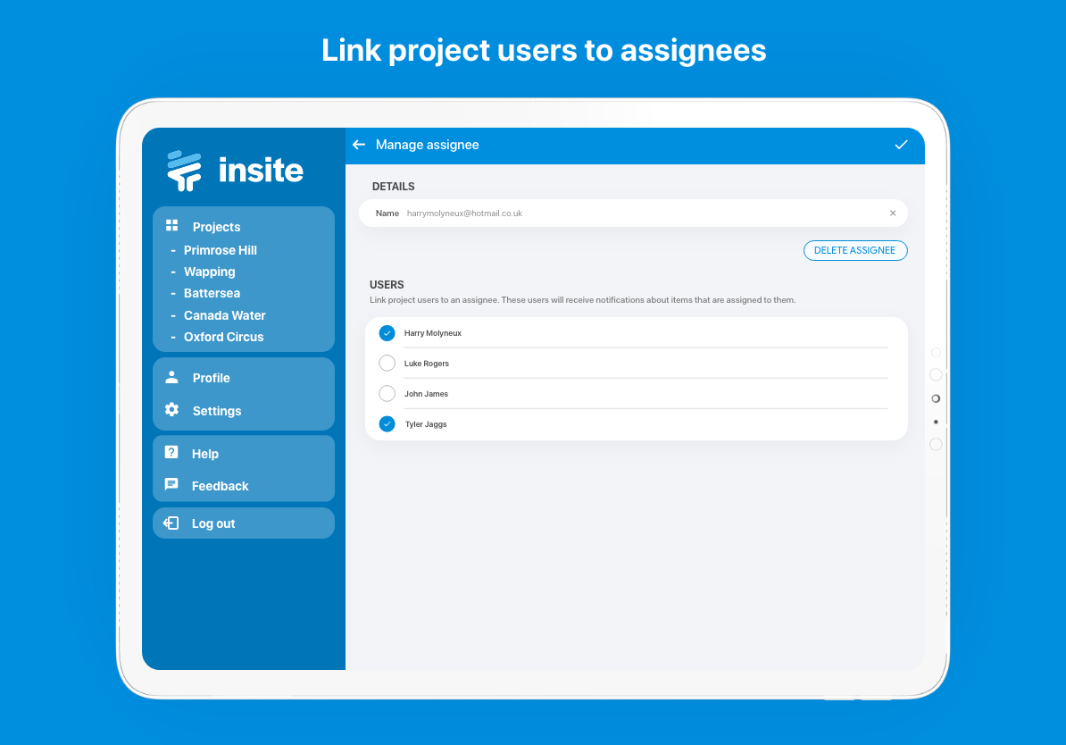 Link project users