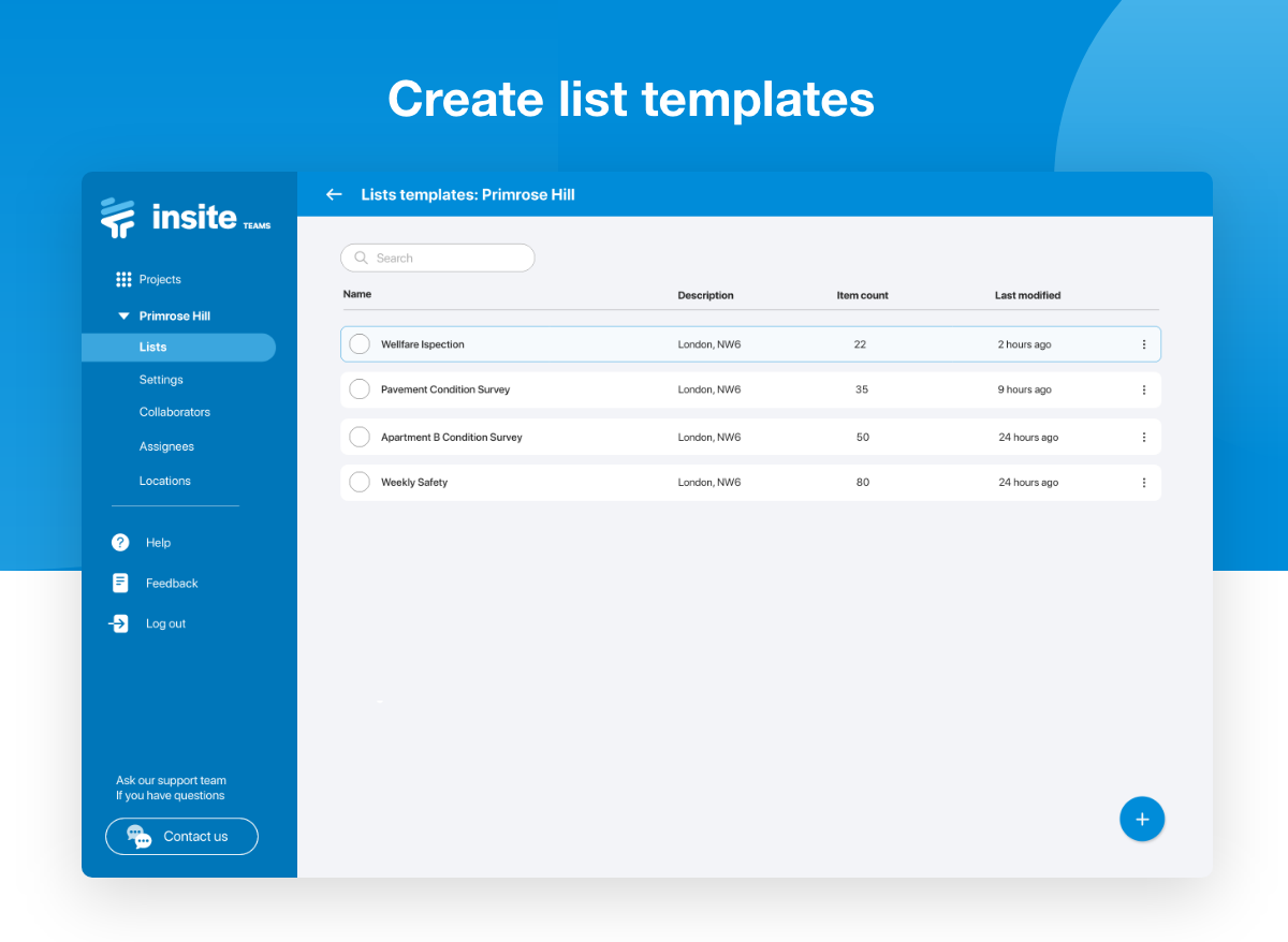 List templates